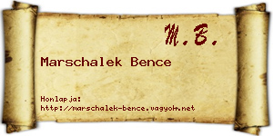 Marschalek Bence névjegykártya